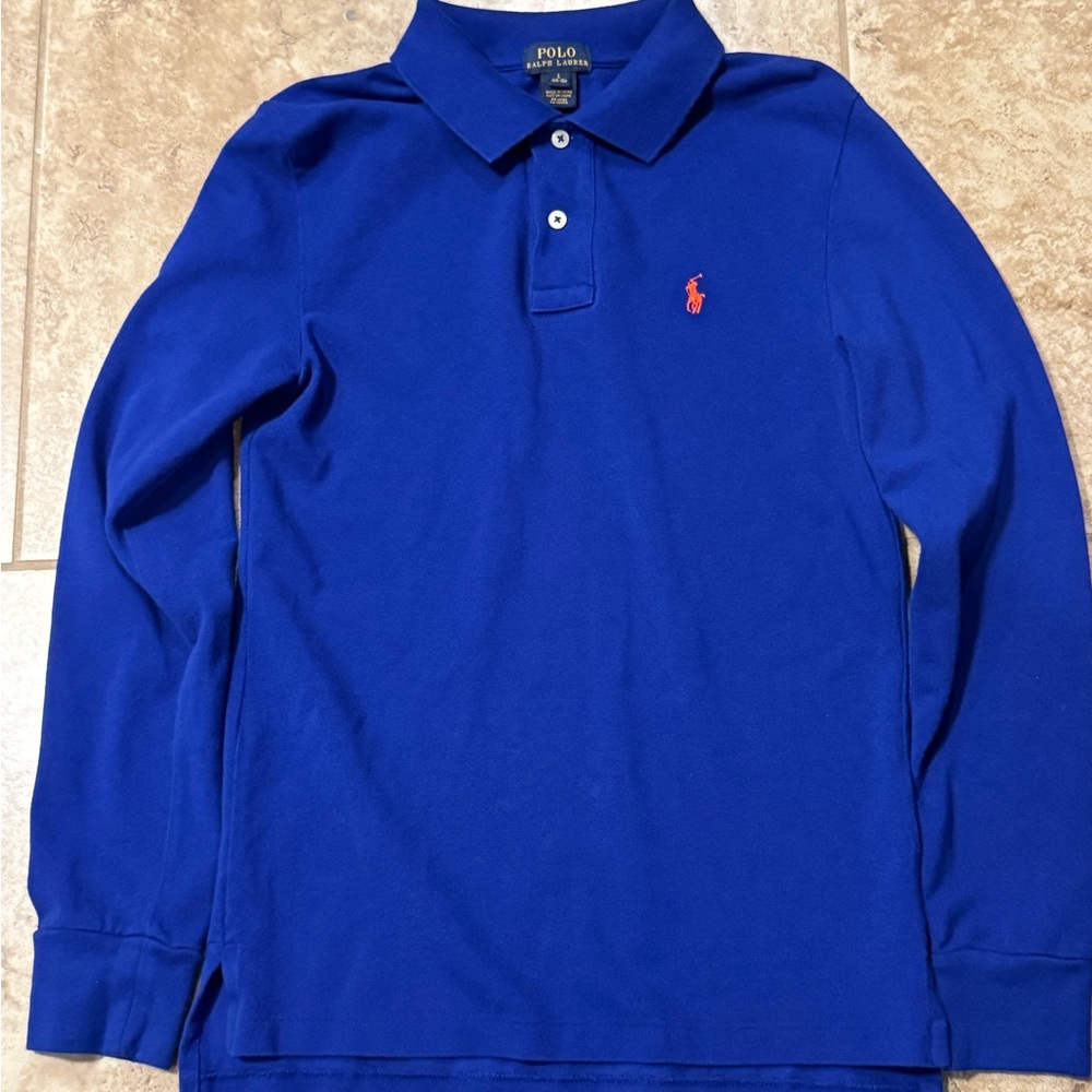 Polo by Ralph Lauren Kids Royal Blue Long Sleeve Polo